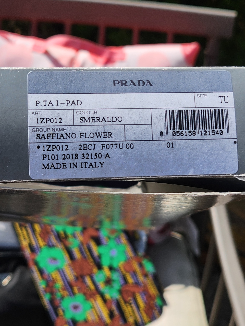 RESERVED! Prada Authentic Pouch & Floral Print Tablet Sleeve W Charms Bundle NIB - Picture 5 of 16